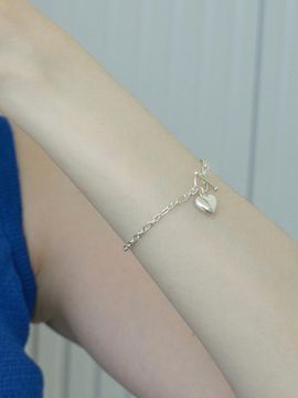 dmoment 925 Sterling Silver Heart Vintage Bracelet