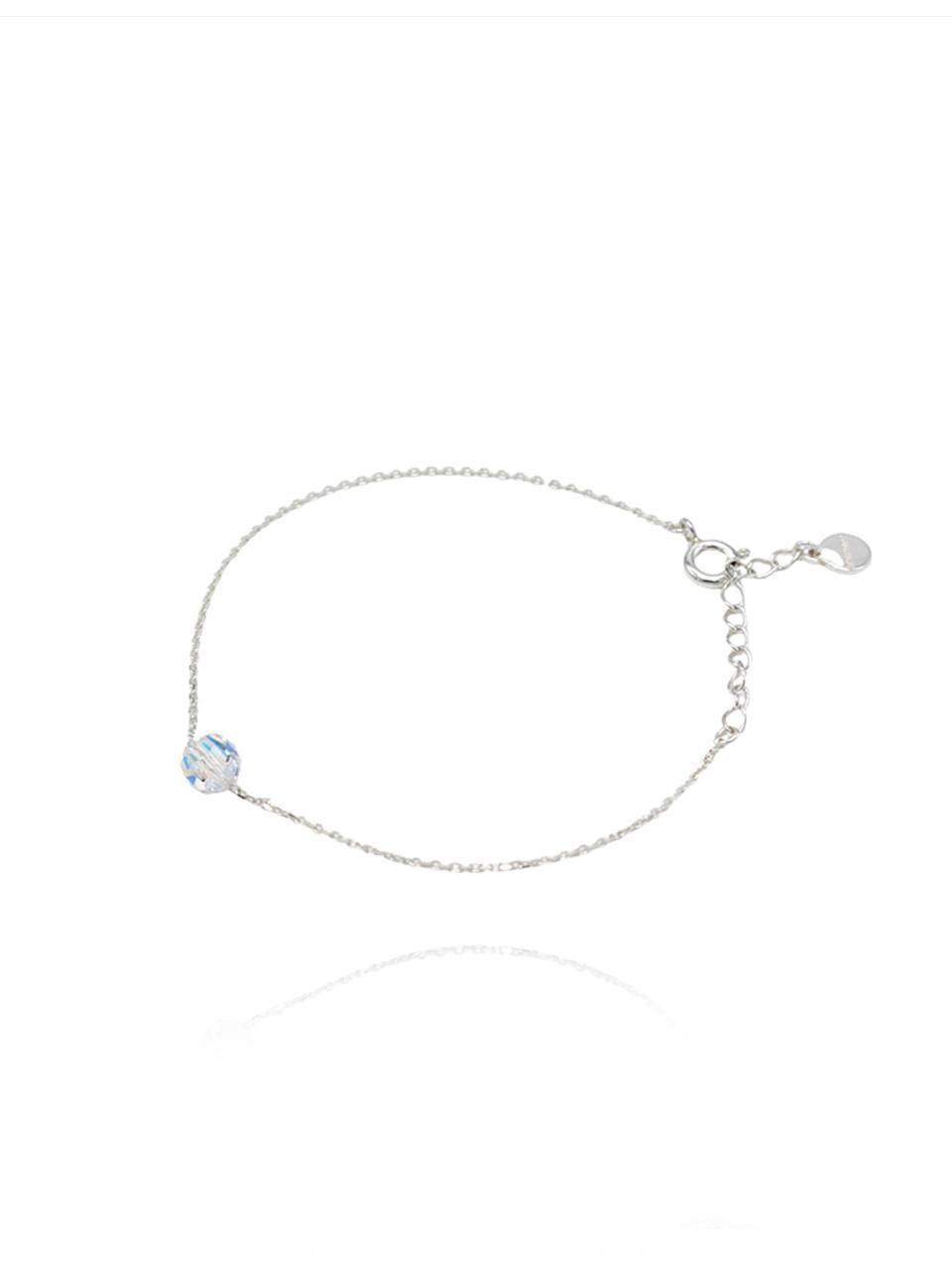 dmoment Swarovski Crystal Sterling Silver Bracelet