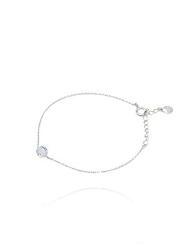 dmoment Swarovski Crystal Sterling Silver Bracelet