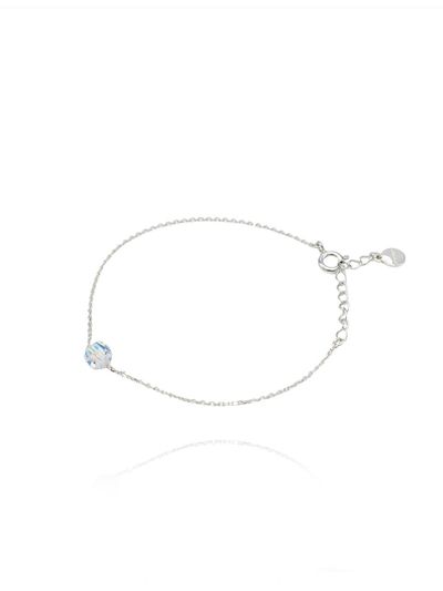 dmoment Swarovski Crystal Sterling Silver Bracelet
