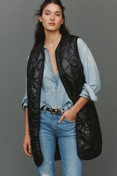 Do Everything in Love Long Quilted Puffer Vest Jacket