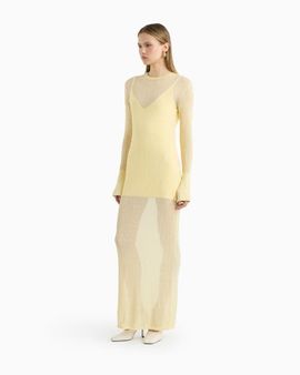 Dodiee Dodiee Ayla sheer cable dress