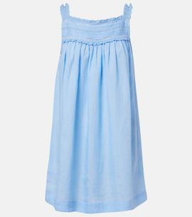 Doen DÃ´en Bea lace-trimmed ramie minidress