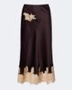 Doen Dôen Elowen lace-trimmed silk satin midi skirt - 1