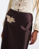 Doen Dôen Elowen lace-trimmed silk satin midi skirt - 3
