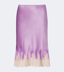 Doen Dôen Elowette lace-trimmed silk slip skirt
