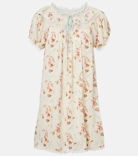 DEN - Marianne shirred cotton-poplin midi dress