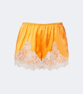 Doen Dôen Iona lace-trimmed silk satin shorts