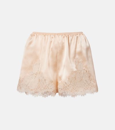 Doen Dôen Iona lace-trimmed silk shorts