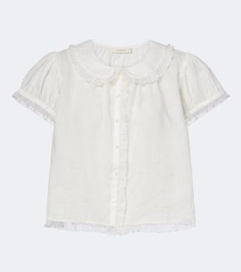 Doen Dôen Karina scalloped ramie blouse