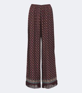 Doen Dôen Lavona fringed silk-blend wide-leg pants