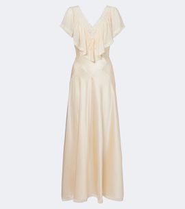 Doen Dôen Léoris lace-trimmed ruffled silk midi dress