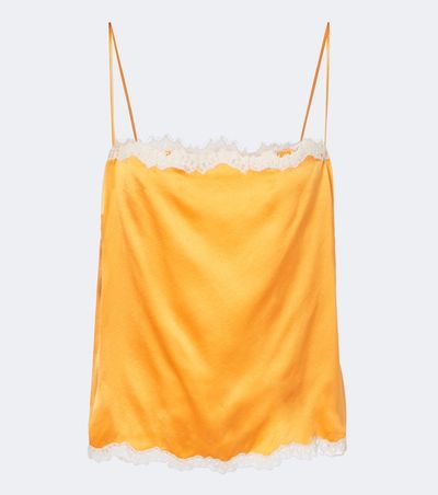 Doen Dôen Loure lace-trimmed silk satin camisole