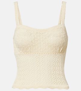 Doen DÃ´en Nadille pointelle scalloped top