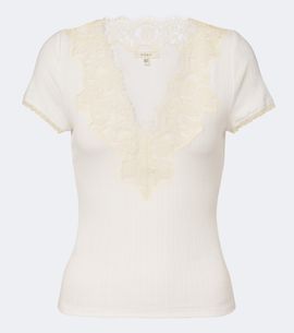 Doen Dôen Nalia pointelle cotton-blend T-shirt