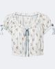 Doen Dôen Nera embroidered printed cotton top - 1