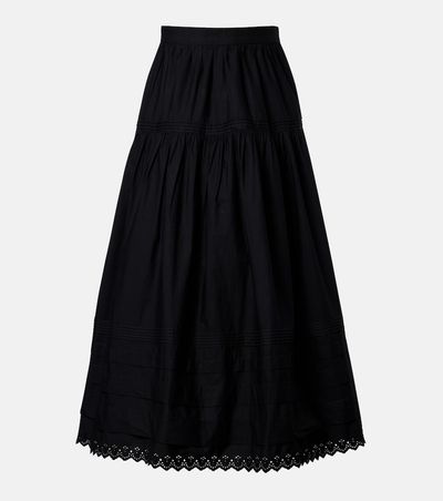 Doen Dôen Sebastiane cotton poplin midi skirt