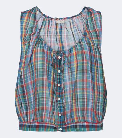 Doen Dôen Theo plaid cotton crop top