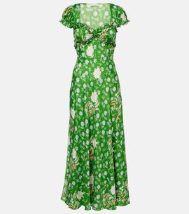 den haleigh floral cotton maxi dress DEN