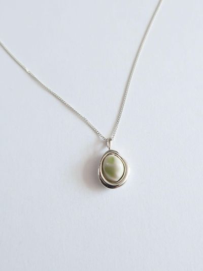 DOL Silver 925 Blooming Bud Necklace (DOL Spring leaf 01)