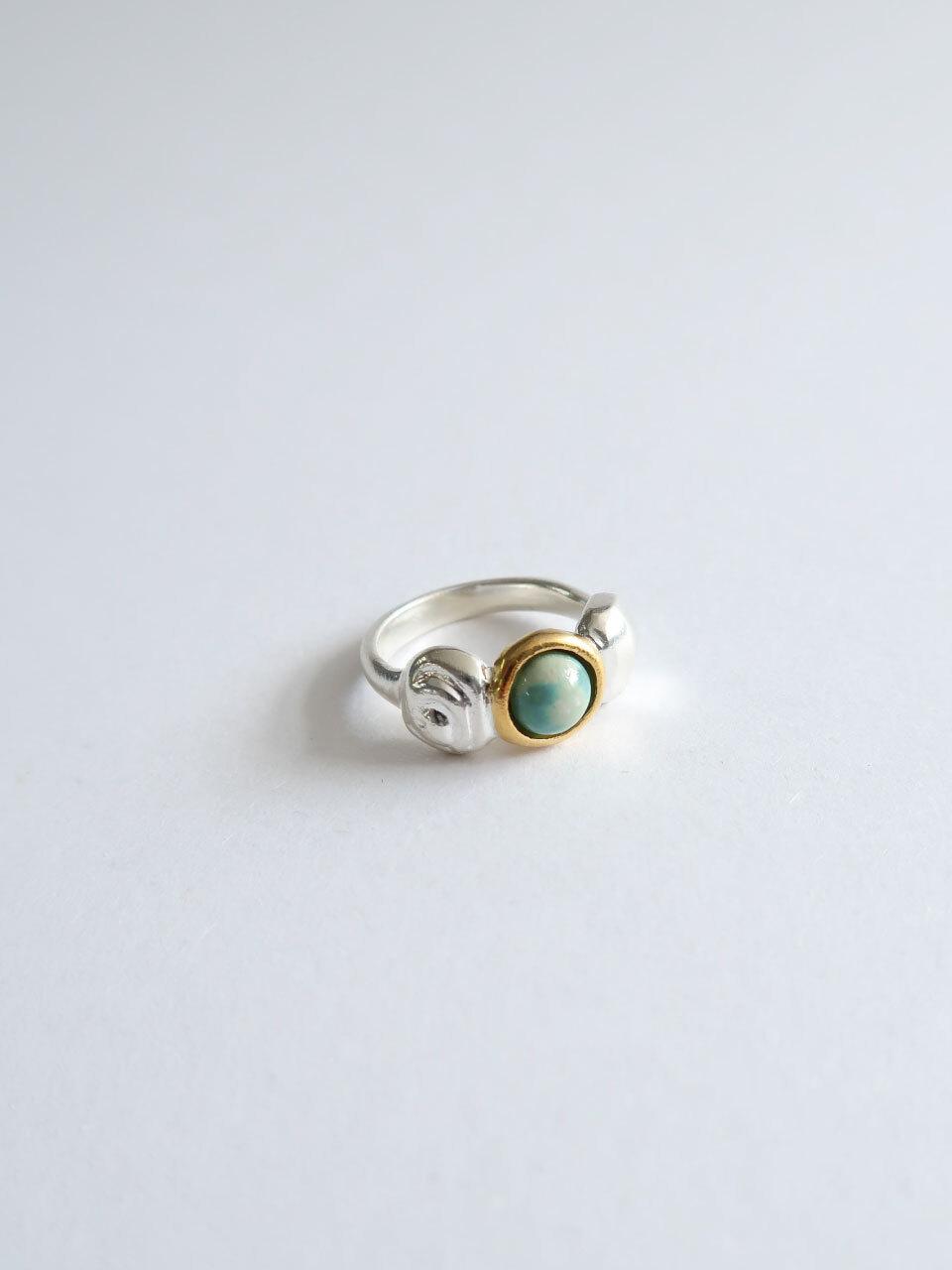 DOL Silver 925 Shell Stone Ring [DOL moss]