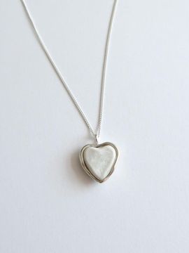 DOL Silver 925 Wave Heart Necklace (DOL sunshine on the waves 01)