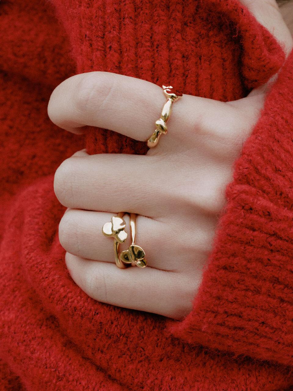 DOL Winter Bud Ring [silver/gold]