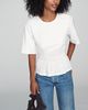Dolan Left Coast 100% Cotton Smocked Peplum Tee - 1