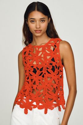 Dolan Left Coast Cotton Crochet Tank Top