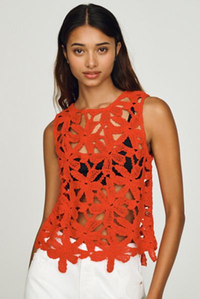 Dolan Left Coast Cotton Crochet Tank Top