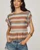Dolan Left Coast Crochet Peplum Tee - 1