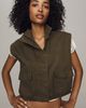 Dolan Washed Twill High Neck Vest Jacket - 1