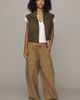 Dolan Washed Twill High Neck Vest Jacket - 3