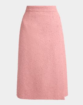 Dolce & Gabbana Boucle Midi Wrap Skirt