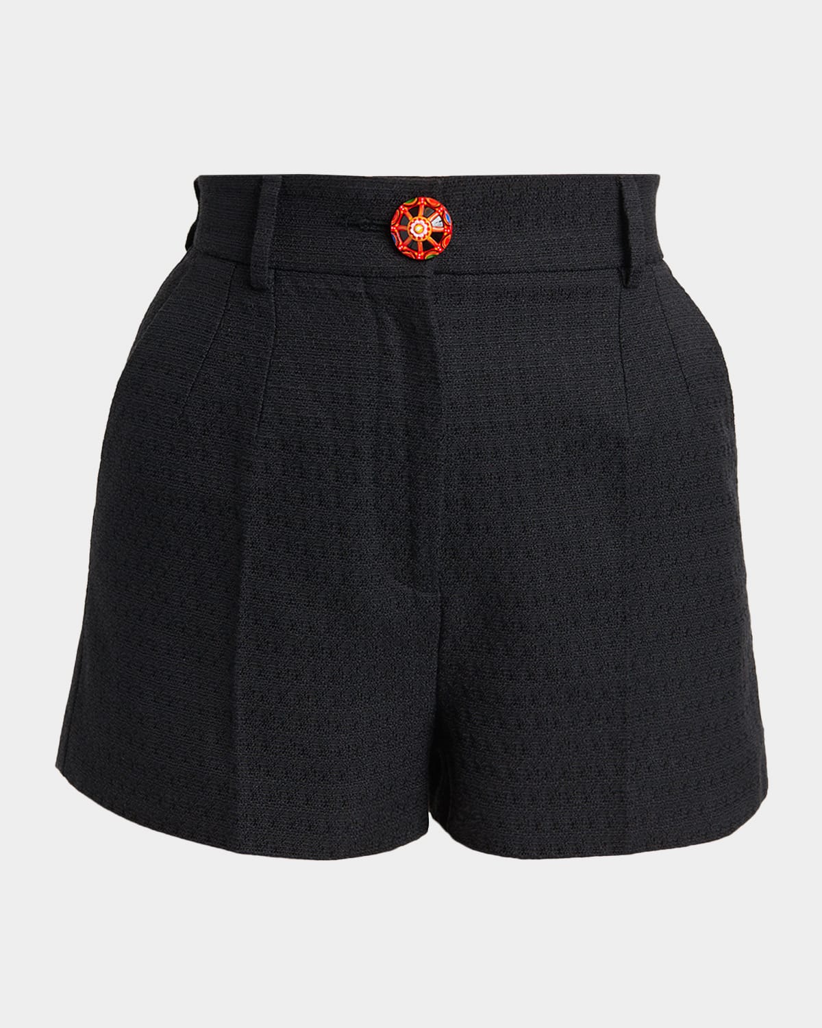 Dolce & Gabbana Carretto-Button Textured Cotton-Linen Shorts