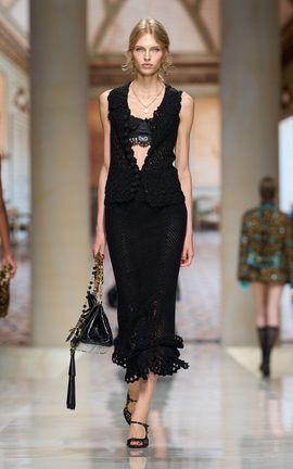 Dolce & Gabbana Dolce & Gabbana Crocheted Cotton Midi Skirt