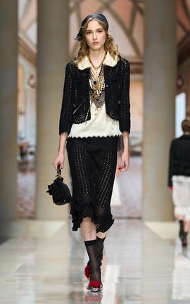 Dolce & Gabbana Dolce & Gabbana CrochetedCotton Midi Skirt