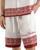 Dolce & Gabbana Dolce & Gabbana Floral Pattern Logo Drawstring Shorts - 4