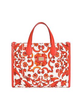 Dolce & Gabbana Dolce & Gabbana Girl's Girl's Baroque Canvas Tote Bag