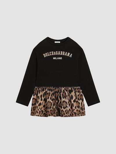 Dolce & Gabbana Dolce & Gabbana Girl's Little Girl's & Girl's Leopard-Print Cotton Dress