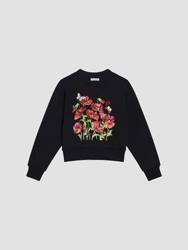 Dolce & Gabbana Dolce & Gabbana Girl's Little Girl's & Girl's Poppy-Print Cotton Sweatshirt