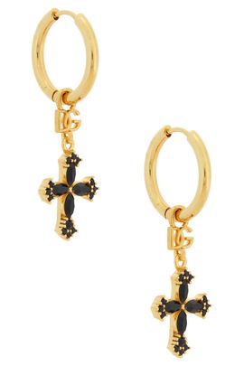 Dolce & Gabbana Dolce & Gabbana Hoop Cross Earrings