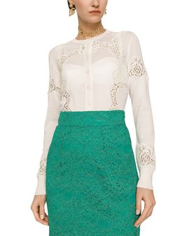 Dolce & Gabbana Dolce & Gabbana Lace Inlay Cardigan