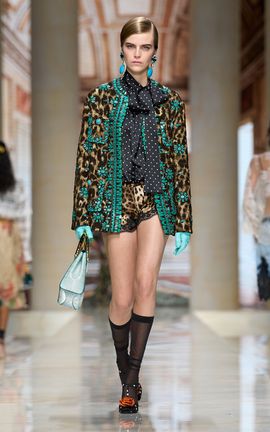 Dolce & Gabbana Dolce & Gabbana LaceTrimmed LeopardPrinted Shorts