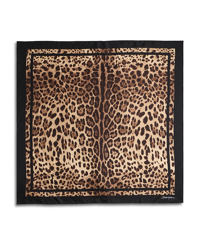 Dolce & Gabbana Dolce & Gabbana Leopard Print Silk Twill Scarf