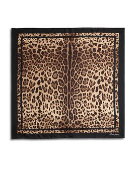Dolce & Gabbana Dolce & Gabbana Leopard Print Silk Twill Scarf