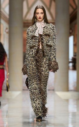 Dolce & Gabbana Dolce & Gabbana LeopardPrinted Fringed Jacquard Habotai Jacket
