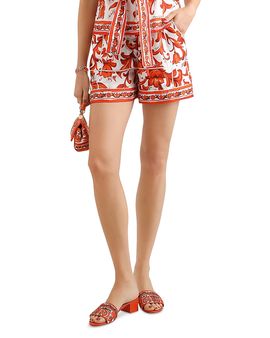 Dolce & Gabbana Dolce & Gabbana Majolica Print Silk Bermuda Shorts