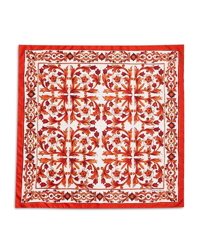 Dolce & Gabbana Dolce & Gabbana Majolica Silk Twill Scarf