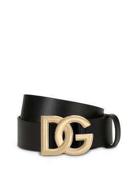 Dolce & Gabbana Dolce & Gabbana Men's Leather Dg Logo Pin Buckle Belt